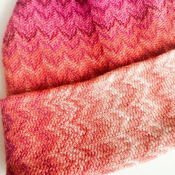 Missoni PInk Red Orange Wool Blend Hat OS - Picture 8 of 10